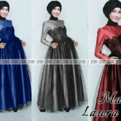 Baju Long Dress Muslim Hijab Maxi Tile Laura Model Terbaru
