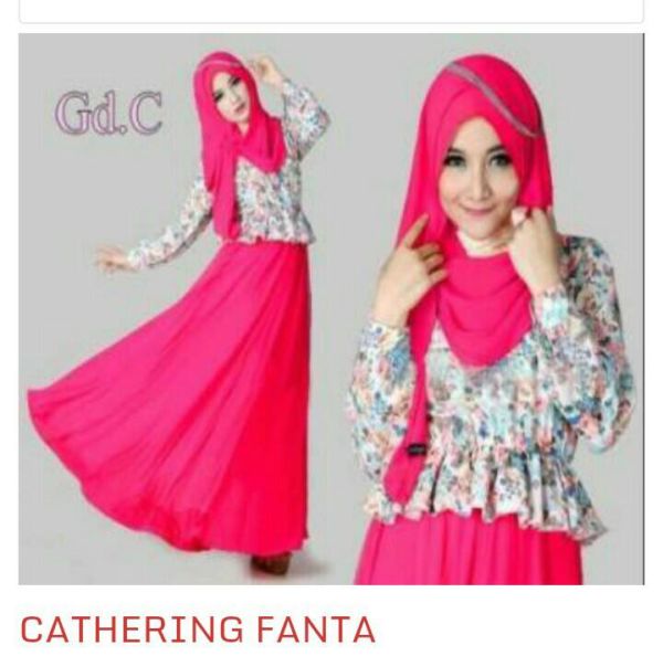 Baju Muslim Long Dress Wanita Modern & Murah "Cathering"