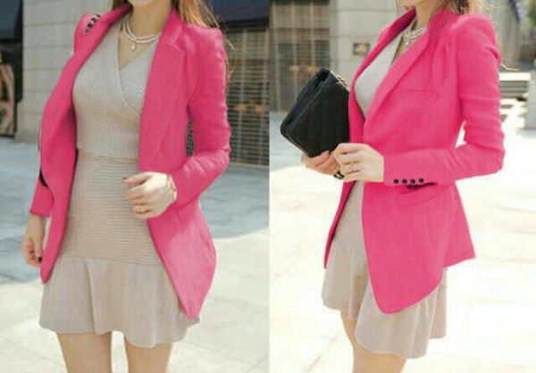 Baju Blazer Pink Cantik Modern Model Terbaru & Murah