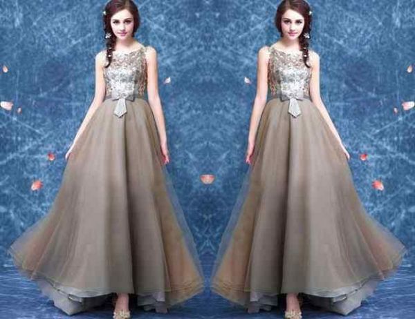 Baju Gaun Long Dress Cantik Bahan Import Model Terbaru