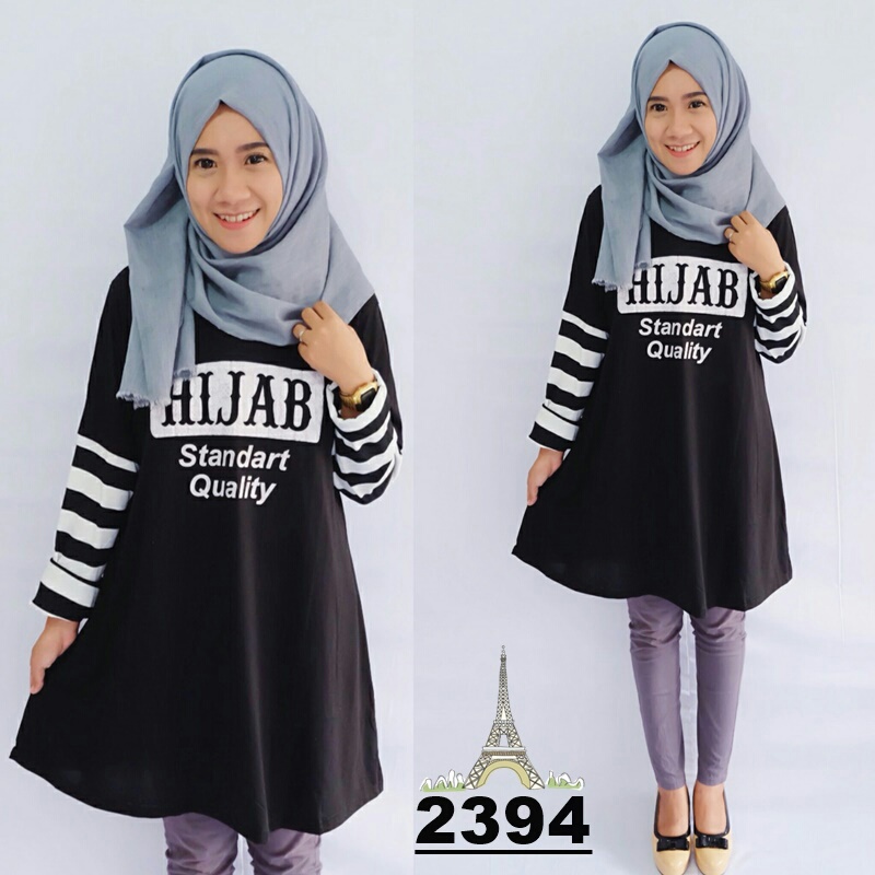 Baju Kaos Wanita Hijab Modern Terbaru Cantik Murah RYN 