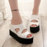 Sandal Wedges Terbaru Bahan Suede Cantik & Modern