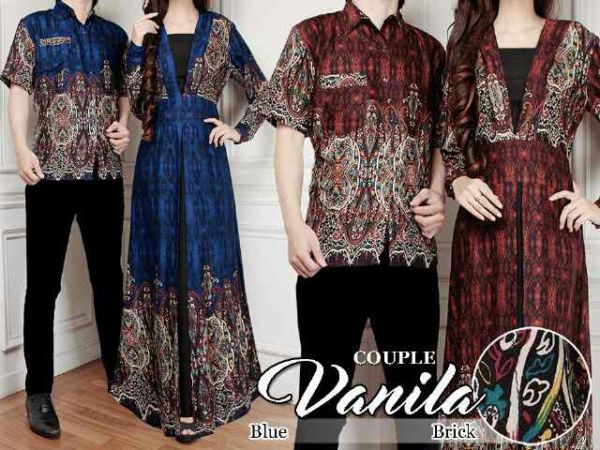 Baju Couple Batik Muslim Model Terbaru Cantik & Modern