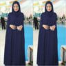 Setelan Hijab Baju Gamis Kaftan Brukat Muslim Model Terbaru