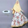Model Baju Gamis Syari Muslim Wanita Terbaru Motif Bunga Cantik