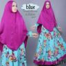 Model Baju Gamis Syari Muslim Wanita Terbaru Motif Bunga Cantik
