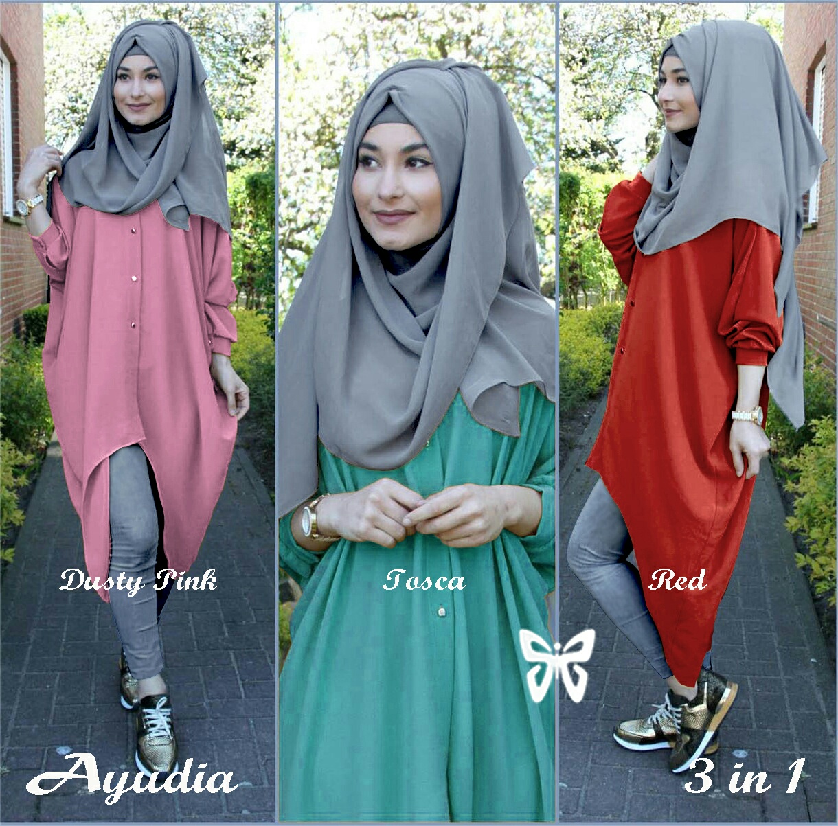 Setelan Fashion Hijab Celana 3 In 1 Modis Terbaru Modern