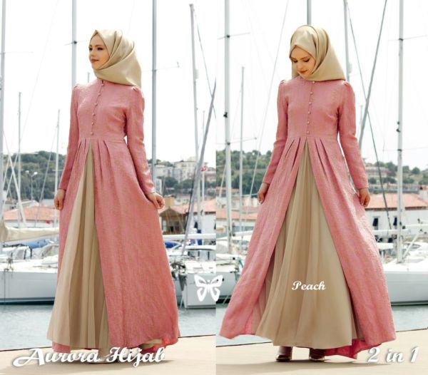 Model Gamis Baju Muslim Fashion Hijab Terbaru Setelan Modern