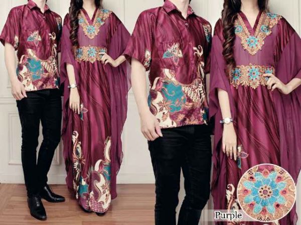 Baju Long Dress Couple Batik Model Terbaru Cantik Modern