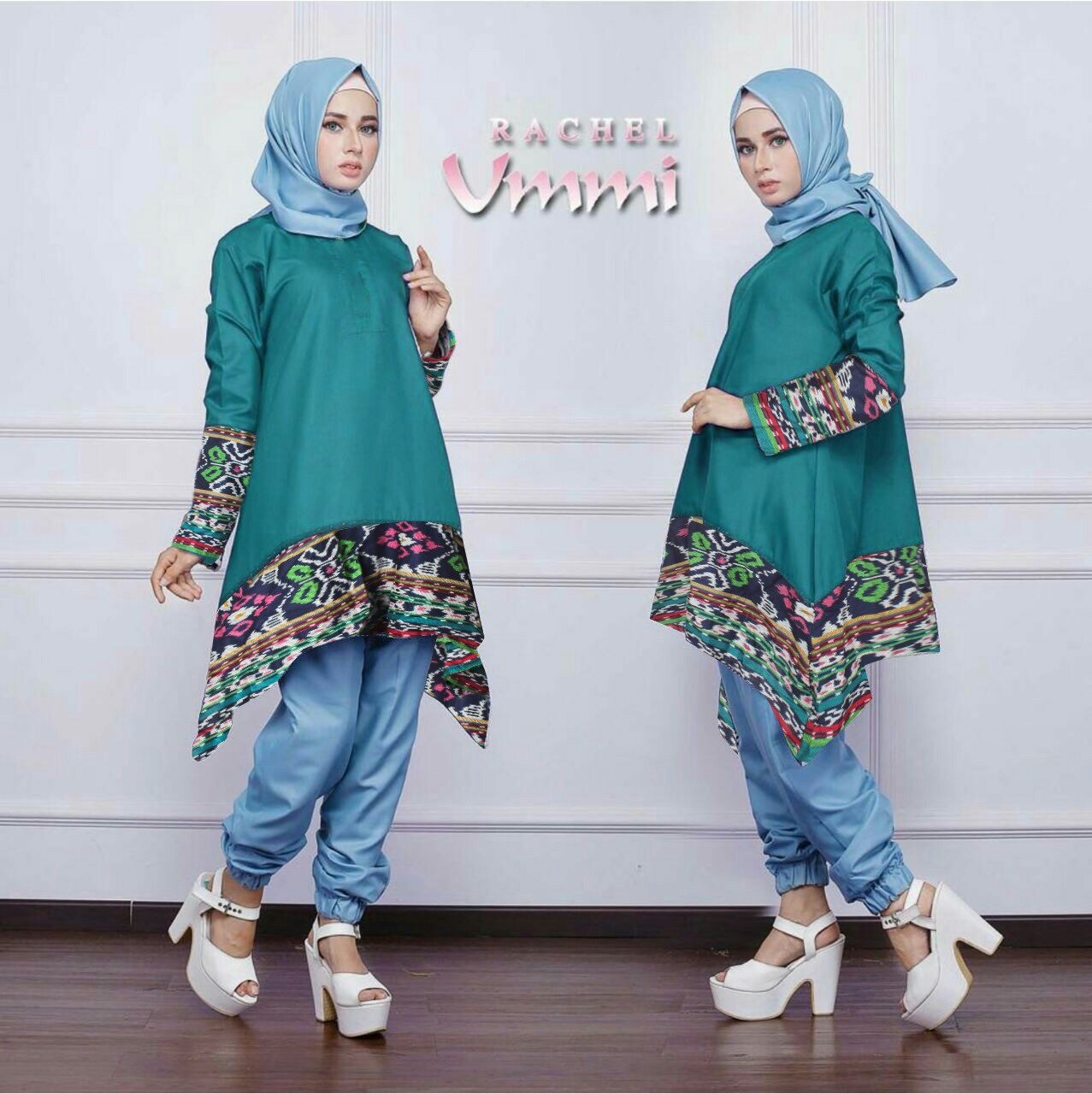  Baju Setelan Hijab Celana Modis Modern dan Murah Model 