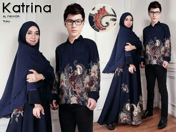 Model Baju Batik Couple Long Dress Terbaru Cantik Modern