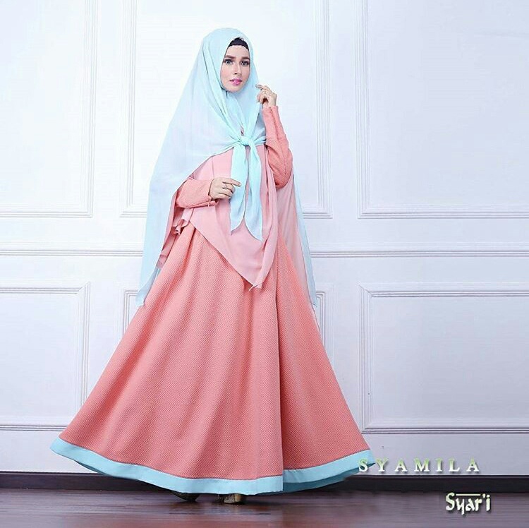Model Baju  Gamis  Syari Setelan Hijab  Modern Modis Terbaru 