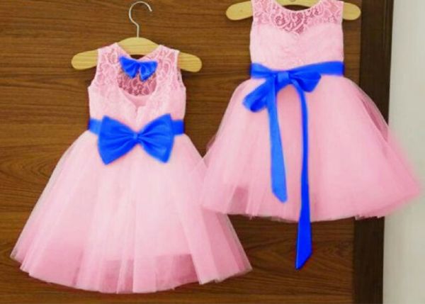 Baju Dress Brukat Anak Perempuan Warna Pink Cantik Lucu Modern