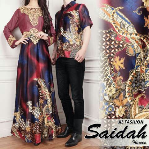 Model  Long Dress dan Baju Kemeja  Couple  Batik Modern 