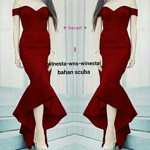  Model  Baju Gaun  Long Dress Maxy Pesta  Model  Sabrina  