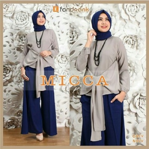 Setelan Hijab Modis Baju dan Celana Kulot Modern Model 
