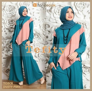 Baju Setelan Hijab Celana Kulot 3 in 1 Murah Model Terbaru 