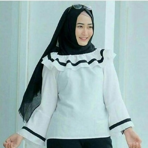 Model Baju Atasan Blouse Wanita Muslim Lengan Panjang Sabrina Terbaru