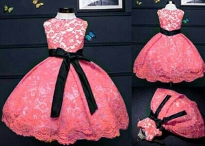 Baju  Mini Dress Pesta  Pendek Anak  Perempuan  Bahan Brukat 