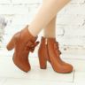 Sepatu Boots High Heels Pita Wanita Modern Model Terbaru Keren Cantik Murah