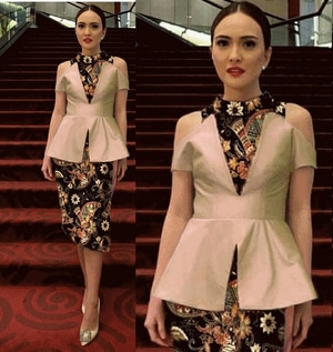 Model Baju Batik Setelan Rok Pendek