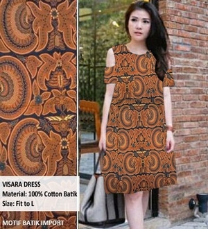 Baju Mini Dress Pendek Wanita Motif Batik Model Terbaru