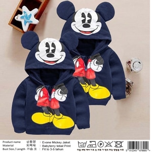 Jaket Anak Laki-laki Gambar Mickey Mouse Keren Modern