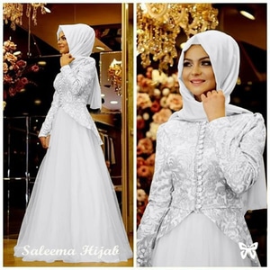  Baju  Gamis  Long Dress Muslim Kombinasi Bahan  Tile  Modern 