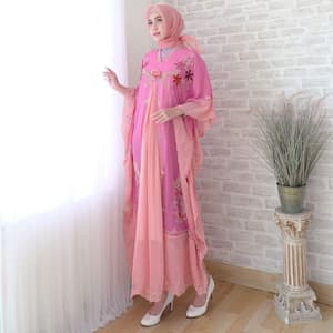 Baju Gamis Long Dress Kaftan Muslim Bordir Modern