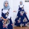 Model Baju Long Dress Hijab Gamis Motif Terbaru