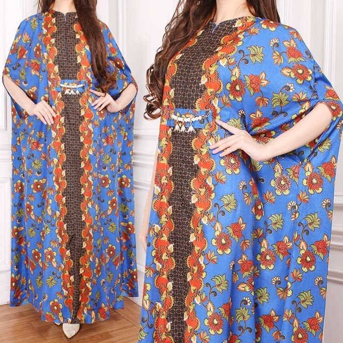 Model Baju  Long  Dress  Kaftan Motif Batik  Terbaru RYN Fashion