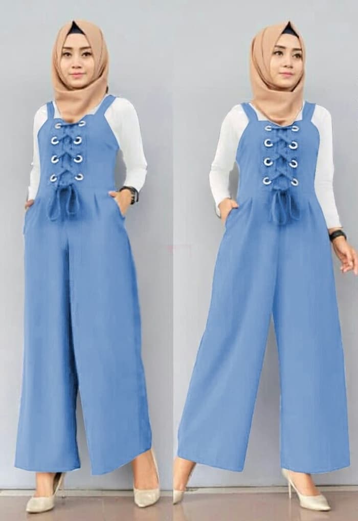 Setelan Baju  Jumpsuit  Panjang Muslim Model  Terbaru RYN 