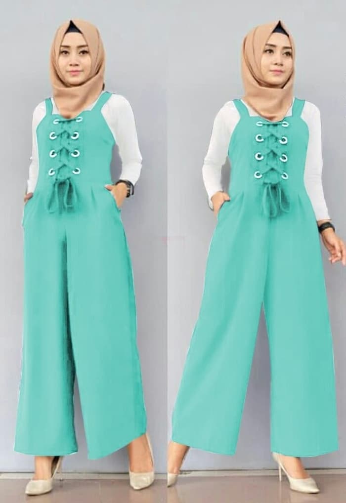 Setelan Baju  Jumpsuit  Panjang Muslim Model  Terbaru RYN 