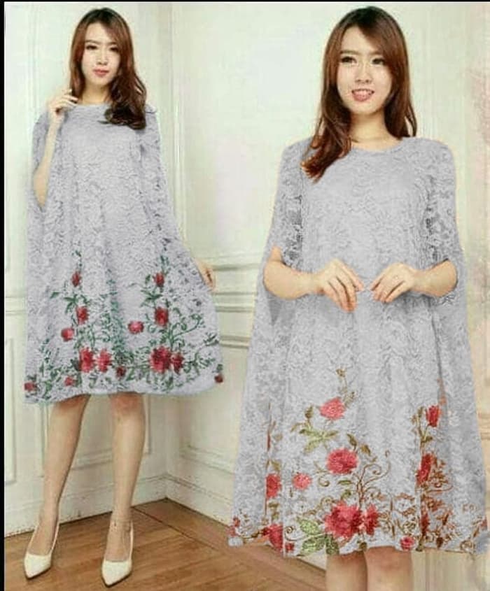  Baju  Kaftan Mini Dress Pendek  Brukat Model  Terbaru RYN 