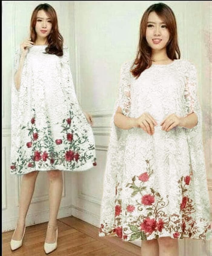  Baju  Kaftan Mini Dress  Pendek  Brukat Model  Terbaru RYN 