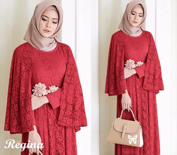  Model  Baju  Gamis Long Dress  Hijab  Brukat Terbaru  RYN Fashion