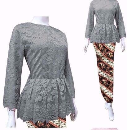Setelan Baju Kebaya Brukat  dan Rok Batik Modern RYN Fashion