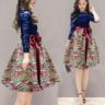 Baju Mini Dress Pendek Pesta Motif Batik Brukat