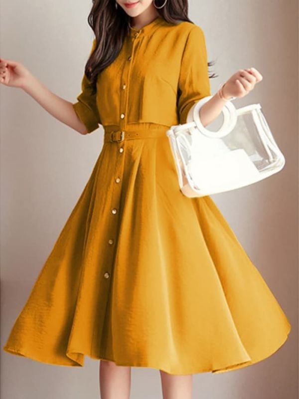 Model Baju Dress Pendek Ala Korea Modis Terbaru