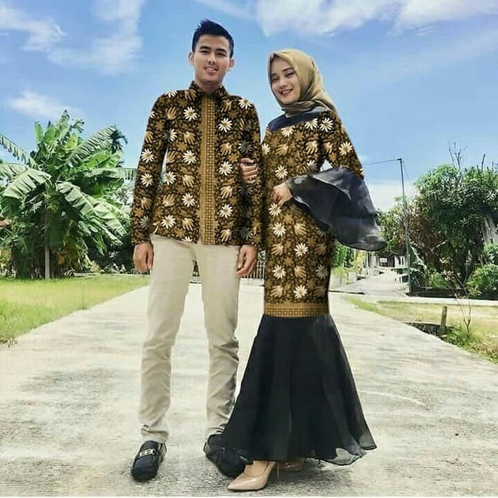  Baju  Couple Gamis  Mermaid Duyung  Kemeja Batik RYN Fashion