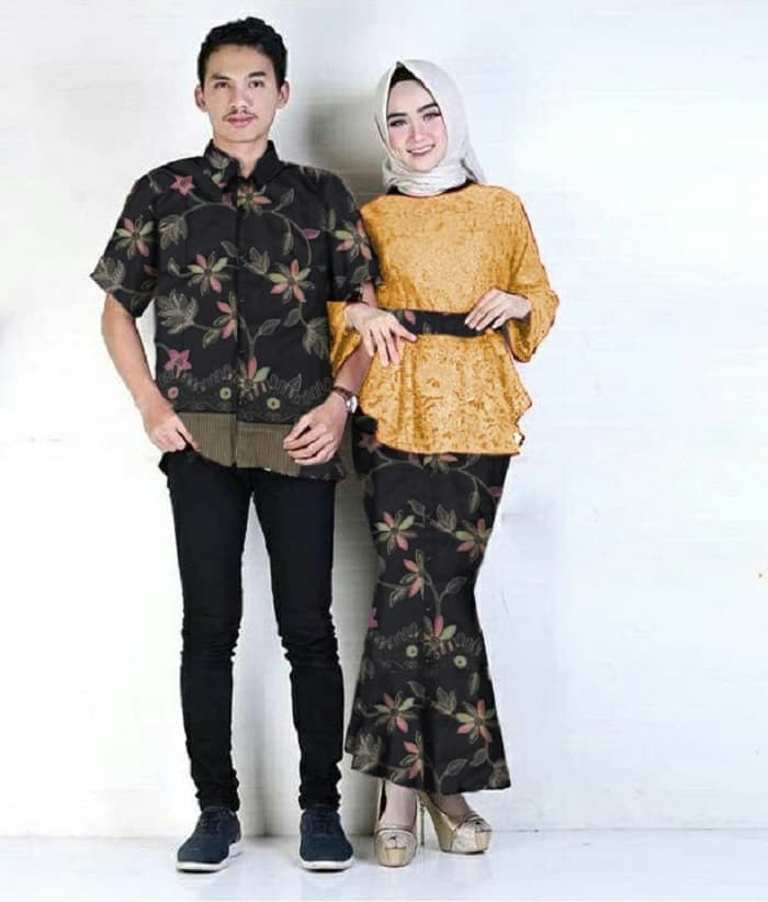 Baju Couple Setelan Kebaya Brukat Rok Duyung & Kemeja | RYN Fashion