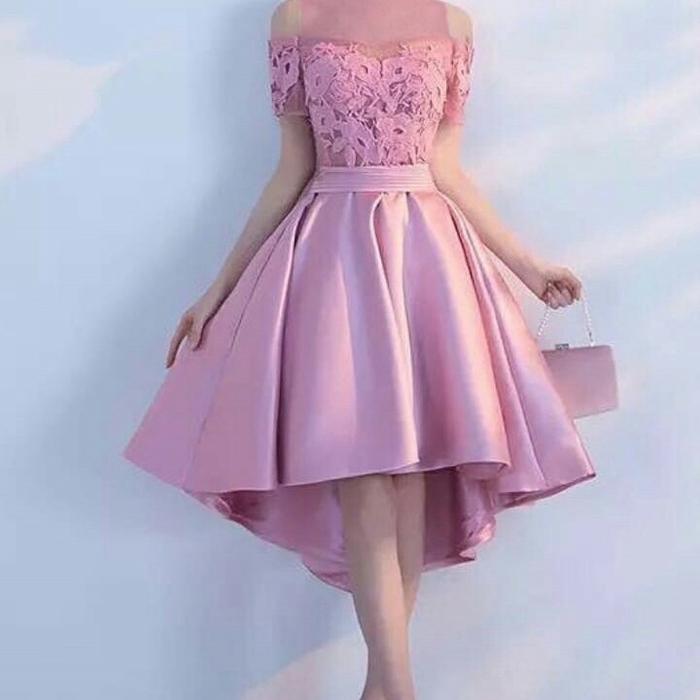  Model  Baju  Mini Dress  Pesta Simple  Bahan Brukat RYN Fashion