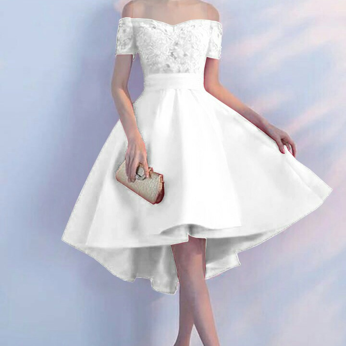  Model  Baju  Mini Dress  Pesta Simple  Bahan Brukat RYN Fashion