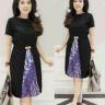 Baju Dress Pendek Pesta Kombinasi Batik Cantik
