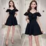 Baju Mini Dress Ruffle Cantik Ala Fashion Korea