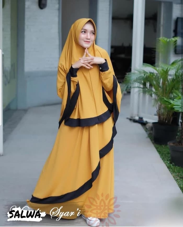  Model Setelan Baju Gamis Syari Remaja Modis Terbaru RYN 