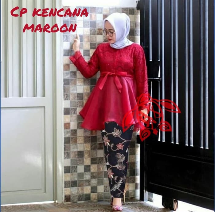 Setelan Baju  Kebaya  Brukat Tile Rok Batik Modern RYN Fashion
