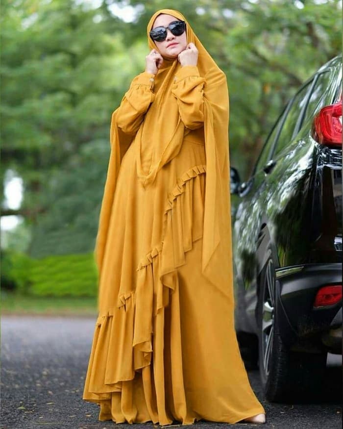 Model Baju  Gamis  Syari Polos  Modern  Terbaru RYN Fashion