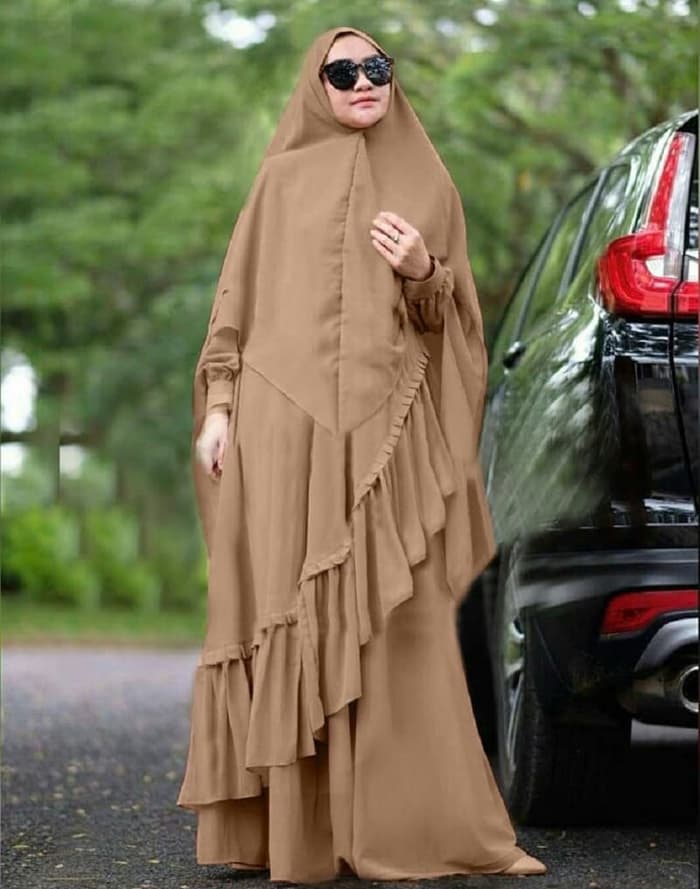 Model Baju  Gamis  Syari Polos  Modern  Terbaru RYN Fashion
