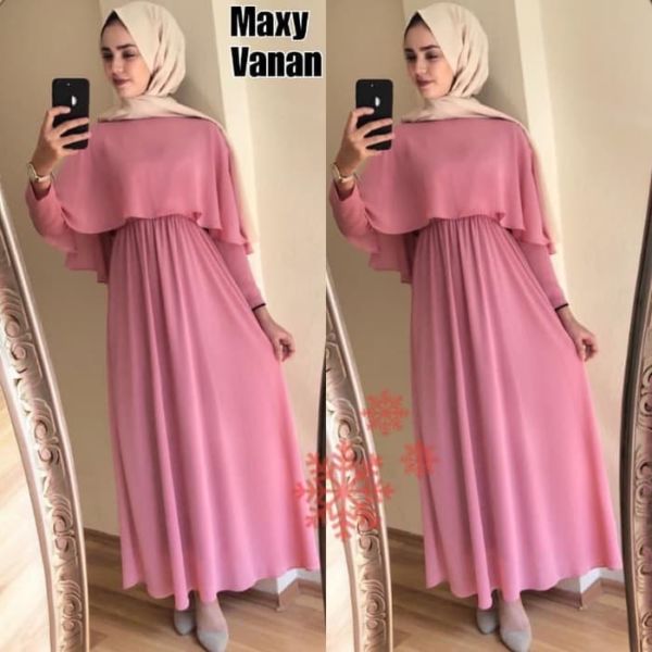 Model Baju Gamis Cape Long Dress Muslim Terbaru